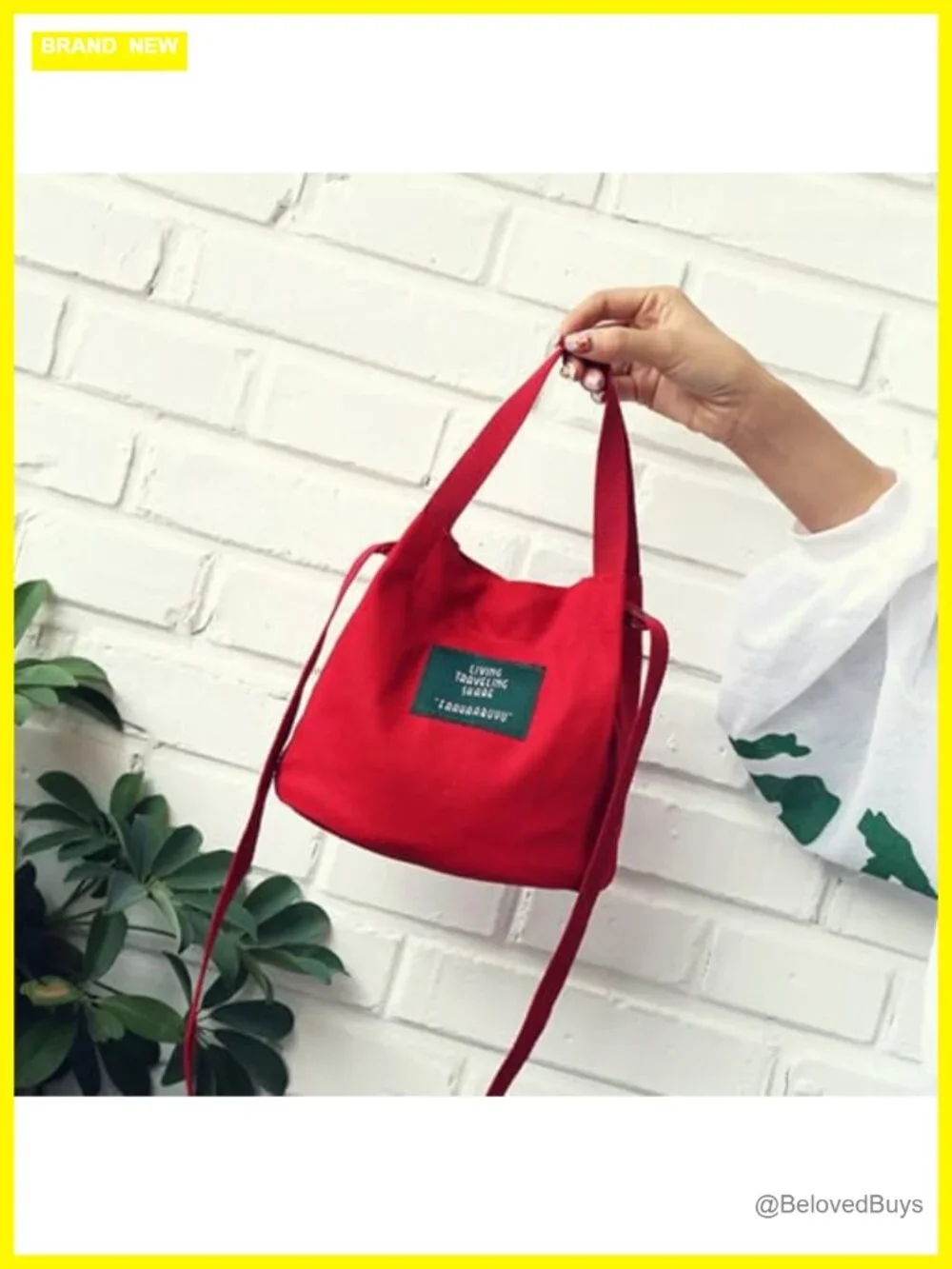 Large Canvas Tote Handbag Crossbody Shoulder Bag